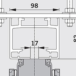 Slender track size